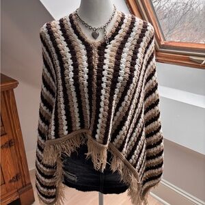 725 Originals Striped Knit Poncho 🤎